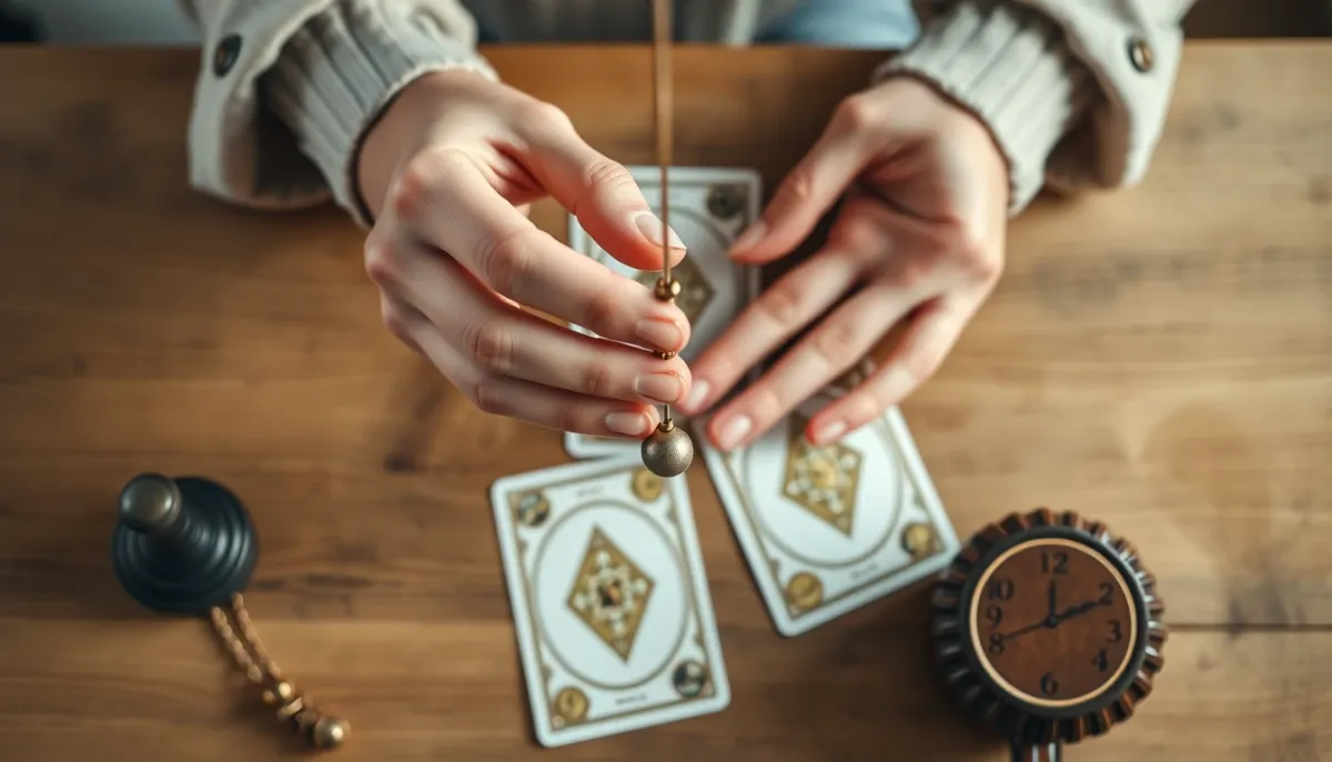 Séance de guidance intuitive avec pendule et cartes oracle
