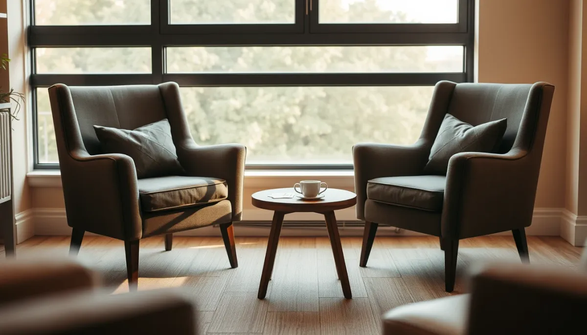 Salle de consultation pour une séance de guidance intuitive