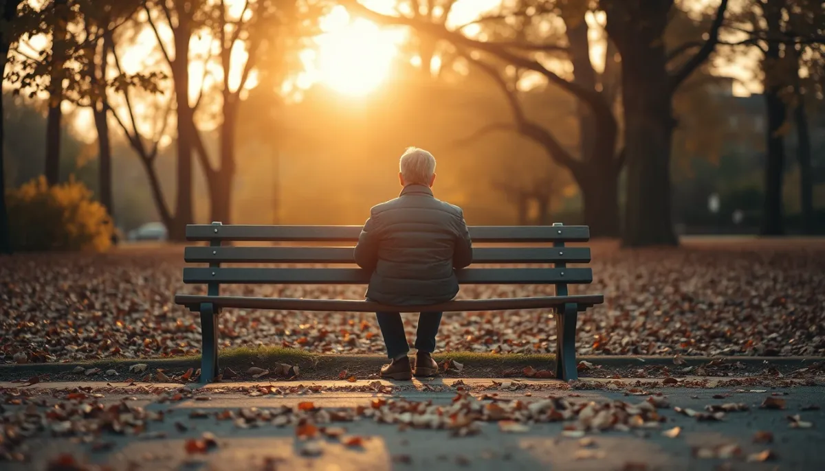 Personne assise seule sur un banc dans un parc en automne, symbolisant les limites d'une consultation